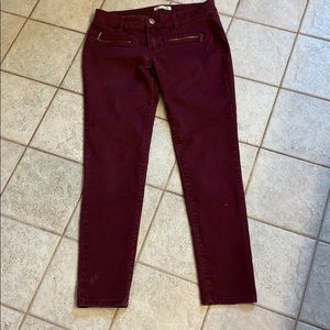 Wine colored jeans